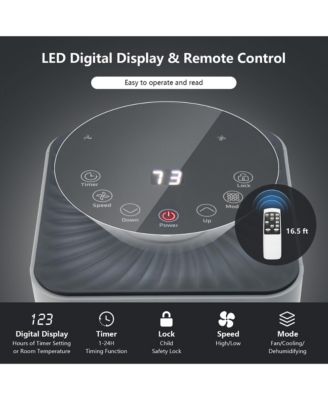 8000 BTU Portable Air Conditioner with Remote Control 3-in-1 Air Cooler with Drying