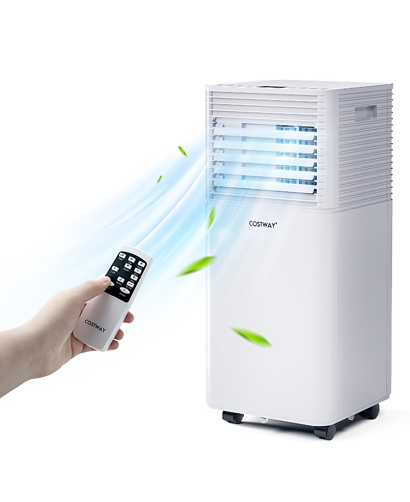 Costway 8000 Btu Portable Air Conditioner 3-in-1 Air Cooler W/dehumidifier In White