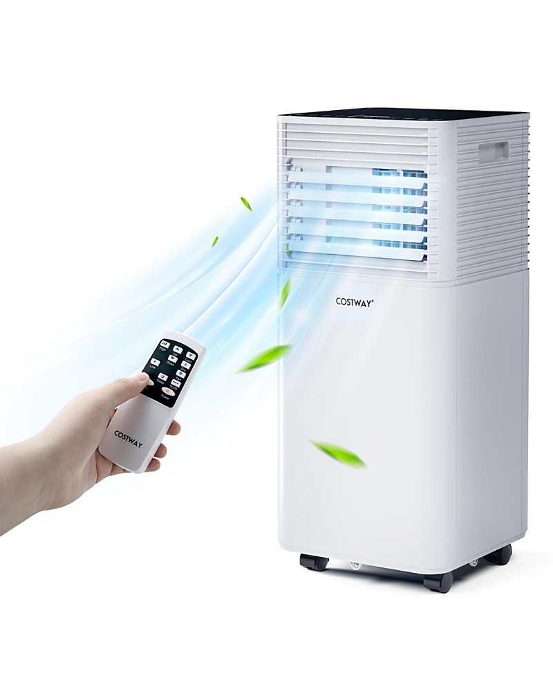 Costway 8000 Btu Portable Air Conditioner 3-in-1 Air Cooler W/dehumidifier In White