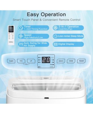  12000BTU Portable Air Conditioner 3-in-1 Air Cooler Fan Dehumidifier w/ Remote
