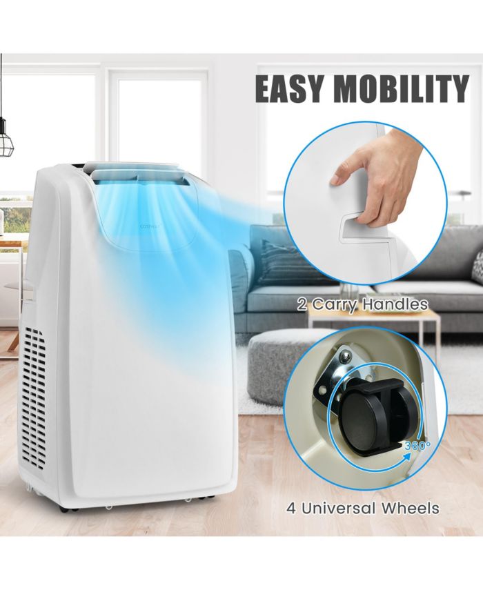 11,500 BTU Dual Hose Portable Air Conditioner 3-in-1 AC Unit with Remote Control