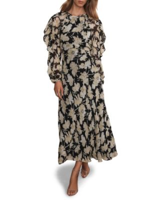  Women's Floral Print Maxi Dress