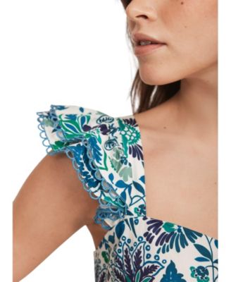  Women's Floral Printed Midi Dress