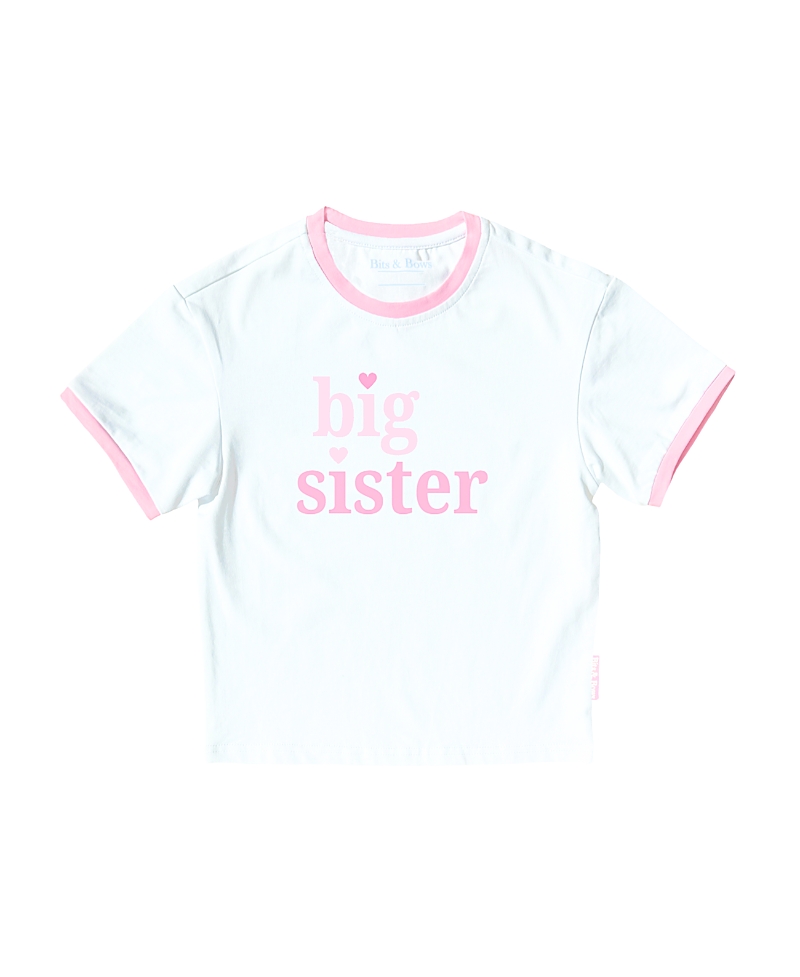 Bits & Bows Girls' Big Sister Crewneck T-shirt - Little Kid, Big Kid