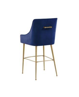  Beatrix Velvet Bar Stool - Gold Legs