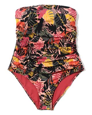 Bandeau Ruched One Piece Swimsuit