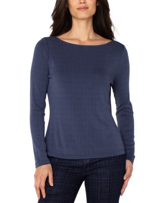 Boat Neck Long Sleeve Top 