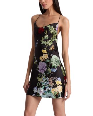 Harmony Floral Cowlneck Mini Dress