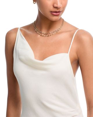 Diamond Double Row Collar Necklace in 14K Yellow Gold, 1.0 tcw 