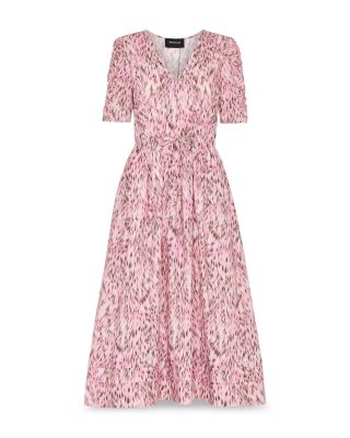 Leopard Print Cotton Midi Dress