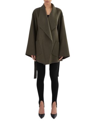Mekia Belted Double-Face Wool Oversized Wrap Coat