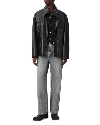Halton Relaxed Fit Leather Jacket