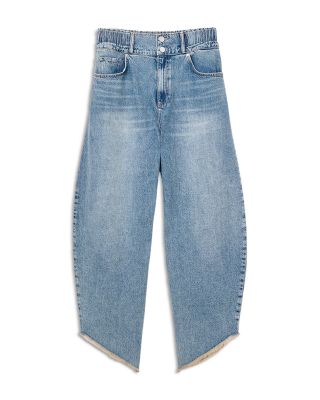 Taylor Fray High Rise Barrel Jeans in Light Indigo