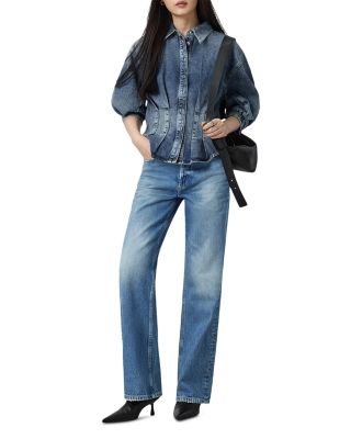 Brooklyn High Rise Straight Jeans in Indigo Blue