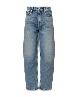 Sadie High Rise Ankle Barrel Jeans in Washed Indigo