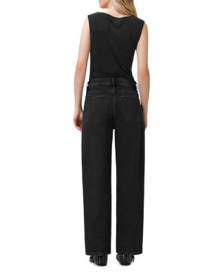 Sadie High Rise Ankle Barrel Jeans in Washed Black