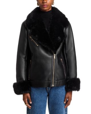 Walt Faux Shearling Moto Jacket
