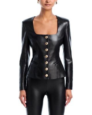 Lavena Faux Leather Jacket