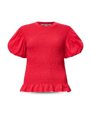 Dael Peplum Puff Sleeve Top