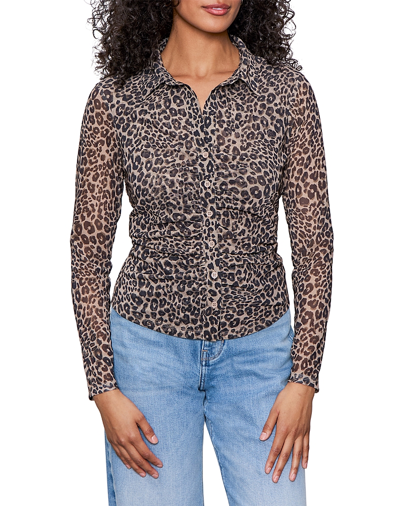Sanctuary Dreamgirl Cat Print Blouse
