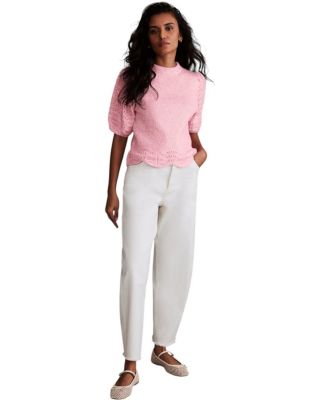  Women's Stitch Sleeve Knit Top