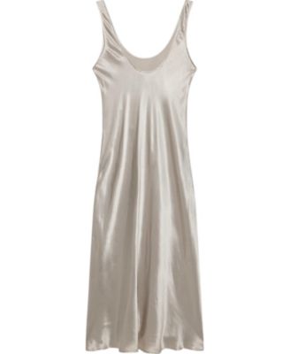  Women's Neutral Satin Slip Dress