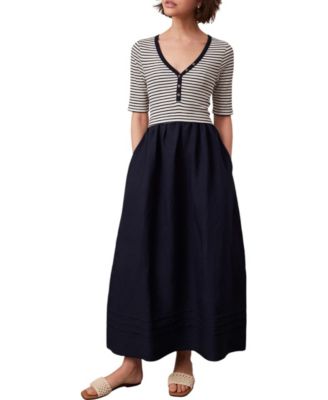 Mint Velvet - Women's Woven Mix Dress