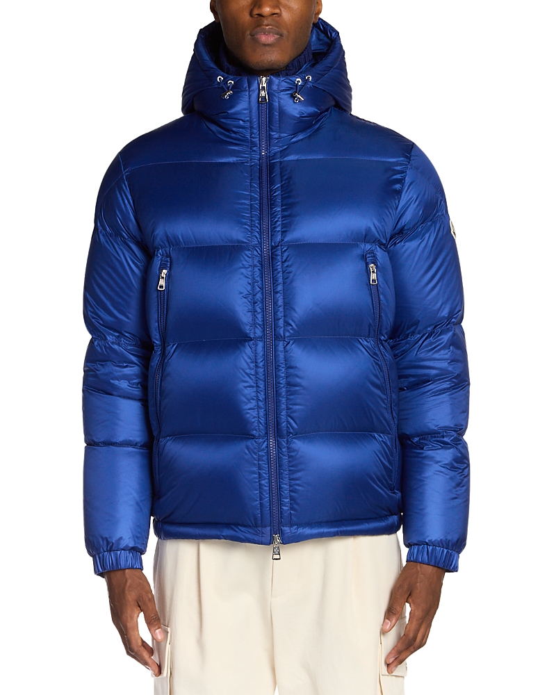 Moncler Long-sleeved Cotton Jacket In Blue
