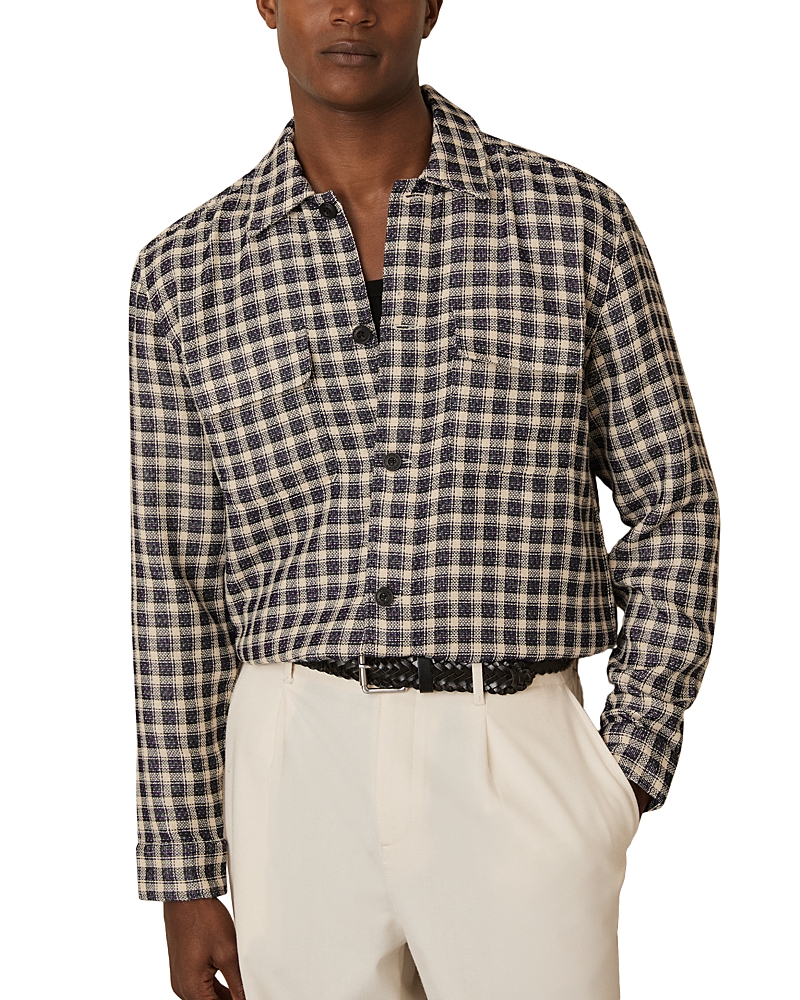 Reiss Regular Fit Textured Check Shirt