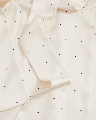 Rina Tie Neck Polka Dot Blouse