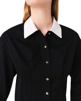 Cropped Poplin Shirt