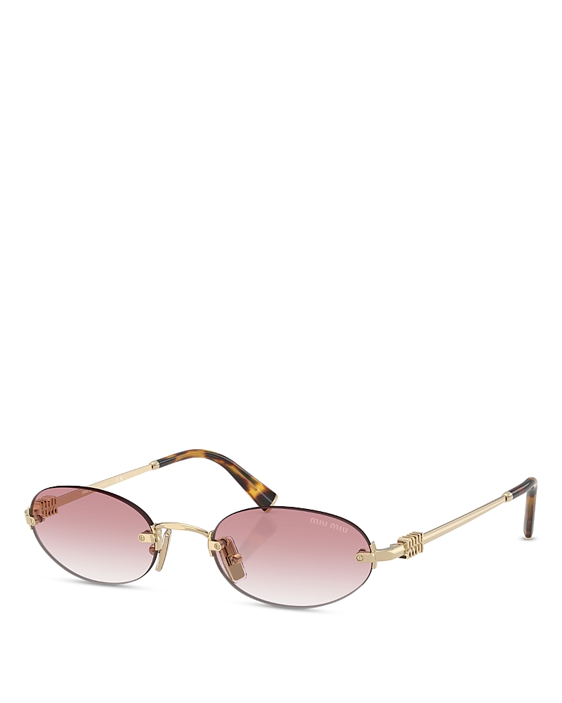Miu Miu Oval Sunglasses, 51mm