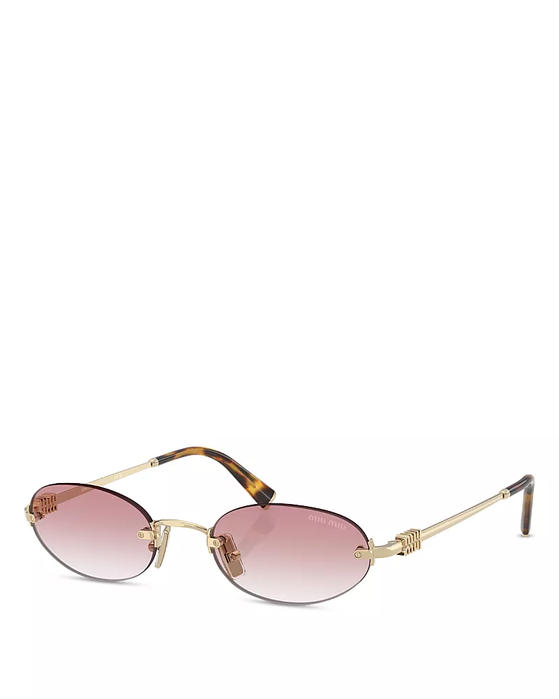 Miu Miu Oval Sunglasses, 51mm