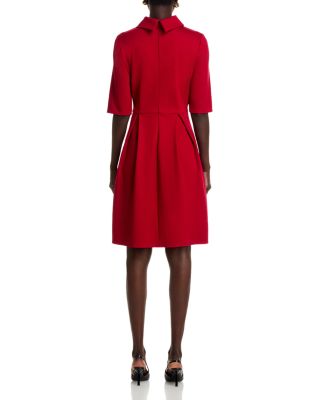 Pleated Stretch Ponte Dress