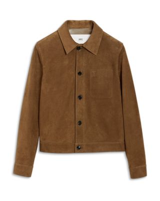  Regular Fit Button Front Leather Jacket