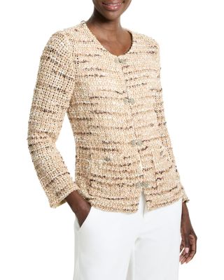 Tonal Mix Knit Jacket