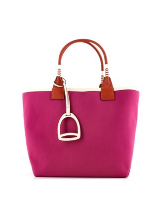 Pre-Owned HERMÈS - 28 Sac Steeple Tote Toile with Leather
