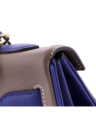 Kelly 32 Handbag Bicolor Epsom with Gold Hardware