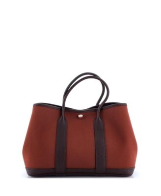 Pre-Owned HERMÈS - 30 Garden Party Tote Toile and Leather