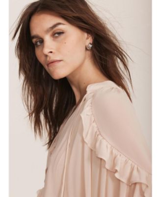  Women's Cape Ruffle Blouse