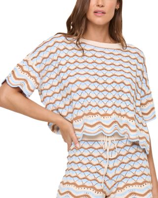Sunchaser Scalloped Cover Up Crop Top