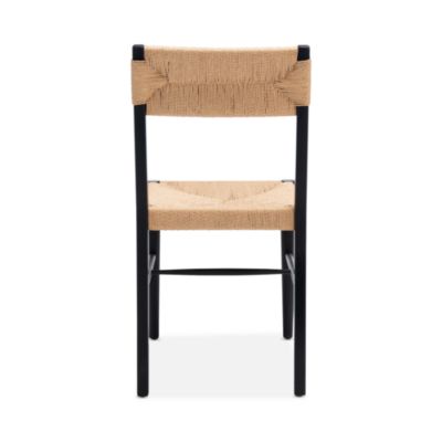 Cody Rattan Dining Chairs, Set of 2, Black/Natural