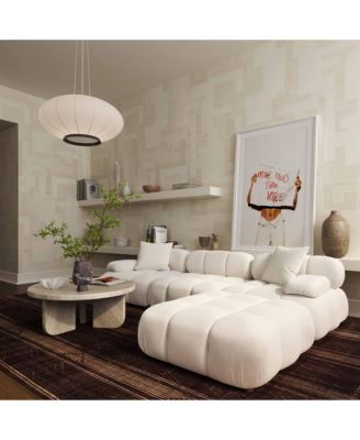  Calliope Faux Shearling Modular Ottoman