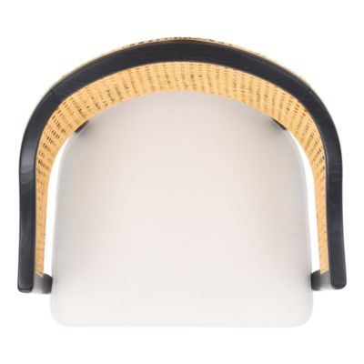 Rogue Rattan Dining Chair, Black/Natural