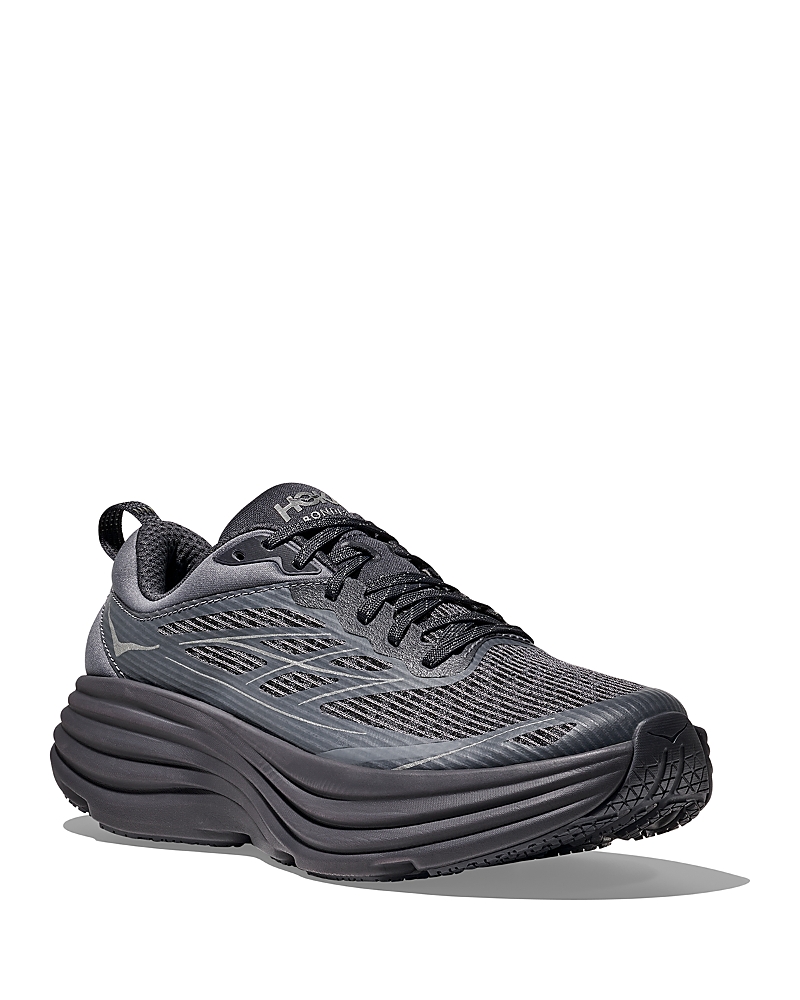 Hoka Bondi 8 Ts Caged "charcoal Grey / Grey Skies" Sneakers In Gray