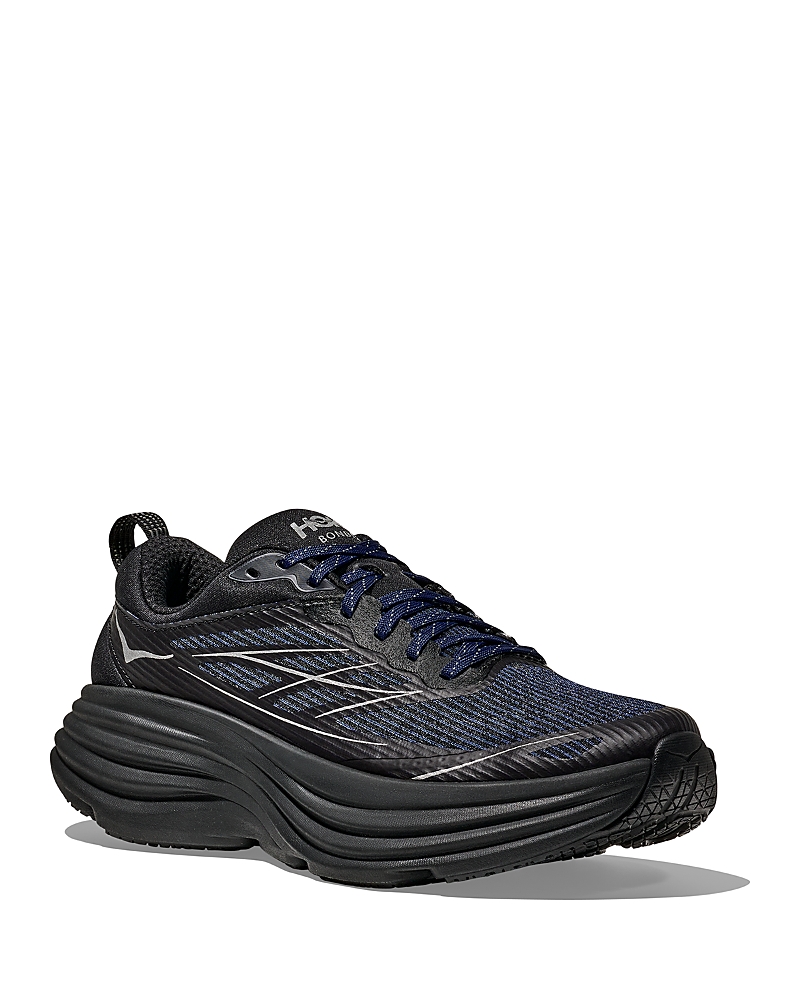 Hoka Men's Stealth/tech Bondi 8 Caged Sneakers In Black