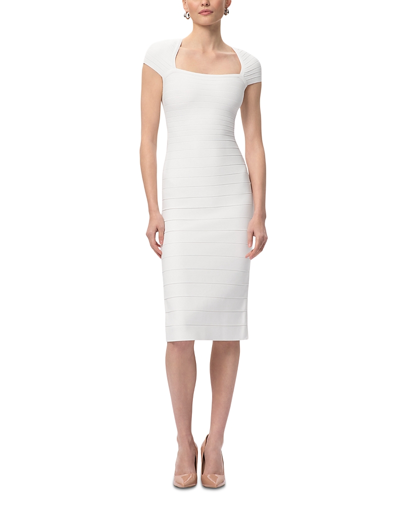 Herve Leger The Josie Dress In White