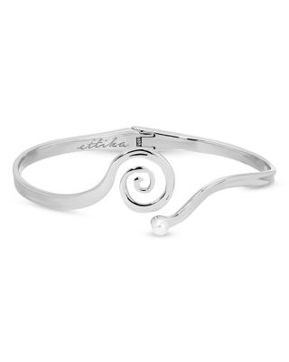 Ettika - Mini Aura Swirl Imitation Pearl Cuff Bracelet