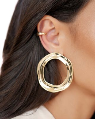 Open Circle Drop Earrings