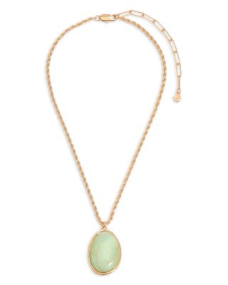 Amazonite Pendant Necklace, 15.75"-19.5"